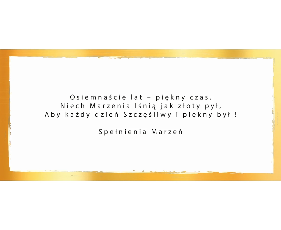 Koperta okolicznościowa 18 Pół na Pół, 1 szt.